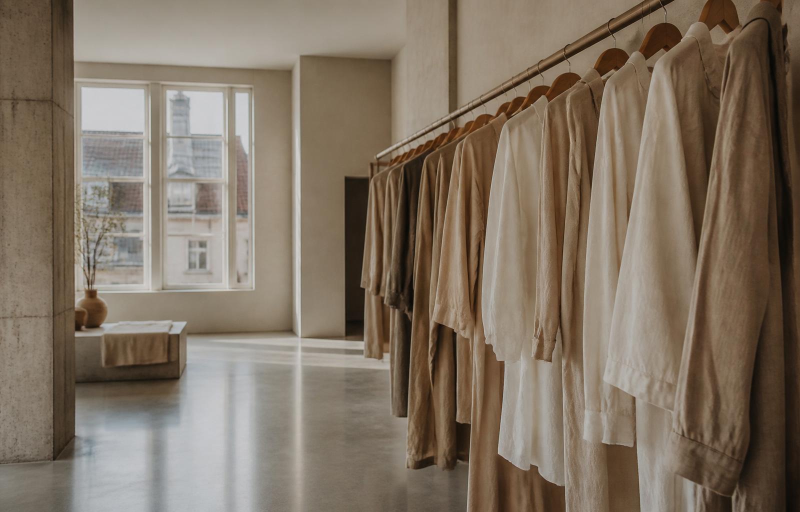 Editorial showroom in soft daylight